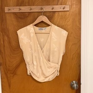 Vintage Nieman Marcus Collection silk wrap top